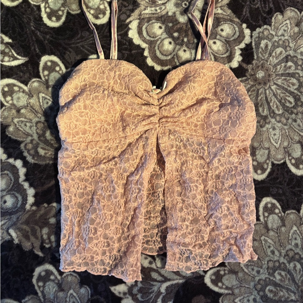 Elegant Lace Pink Top